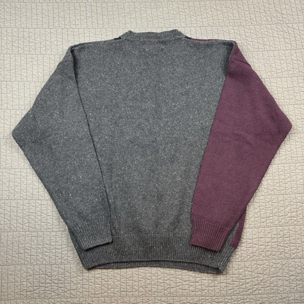 Vtg Stone Haven Sweater Men Large Cable Knit Argyle Striped Grandpa Dad Retro - Picture 4 of 9
